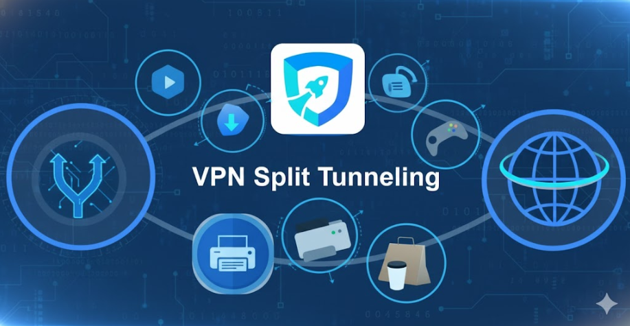 VPN 拆分隧道 (Split Tunneling) 终极指南：工作原理、风险与设置教程 (2025最新)