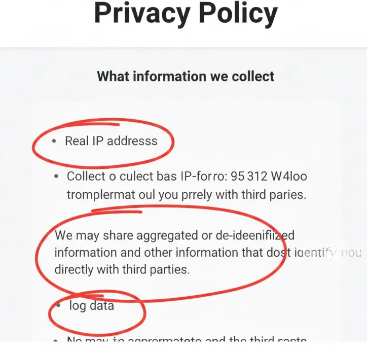 Hola VPN 隐私协议记录真实 IP 地址证据截图