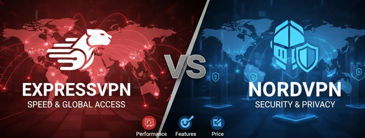 ExpressVPN vs NordVPN 2026 终极测评：速度、安全与价格深度对比