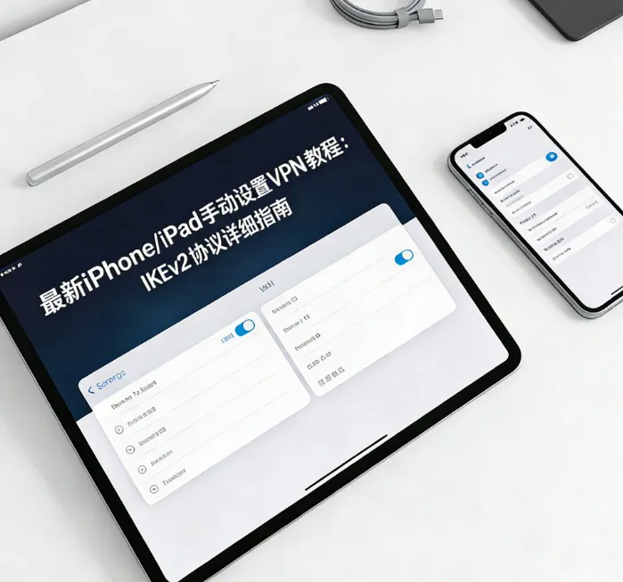 2026最新iPhone/iPad手动设置VPN教程：IKEv2协议详细指南（无需下载App，稳定不掉线）
