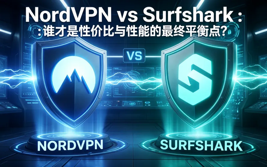 NordVPN vs Surfshark 2026：谁才是性价比与性能的最终平衡点？