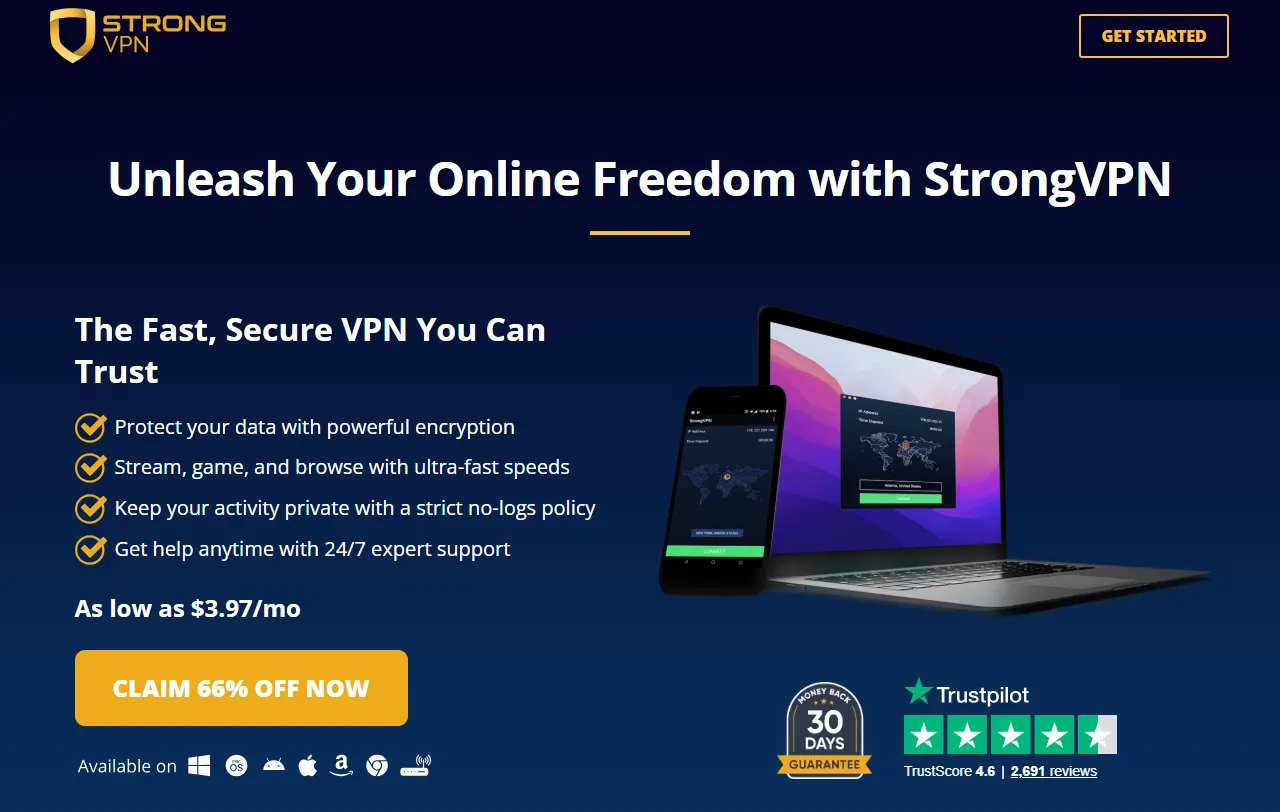 2026 StrongVPN 评测：全自营物理服务器与 Scramble 混淆模式抗封锁实测